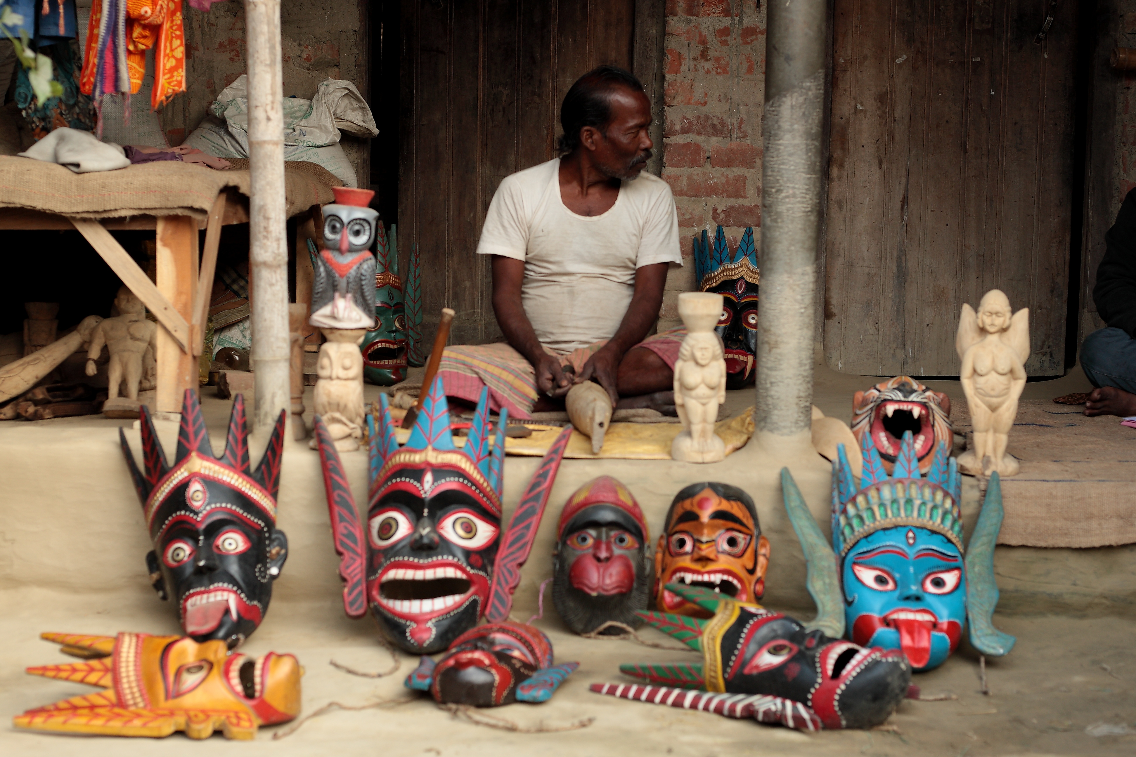 Wooden Mask-Kushmandi,Dinajpur